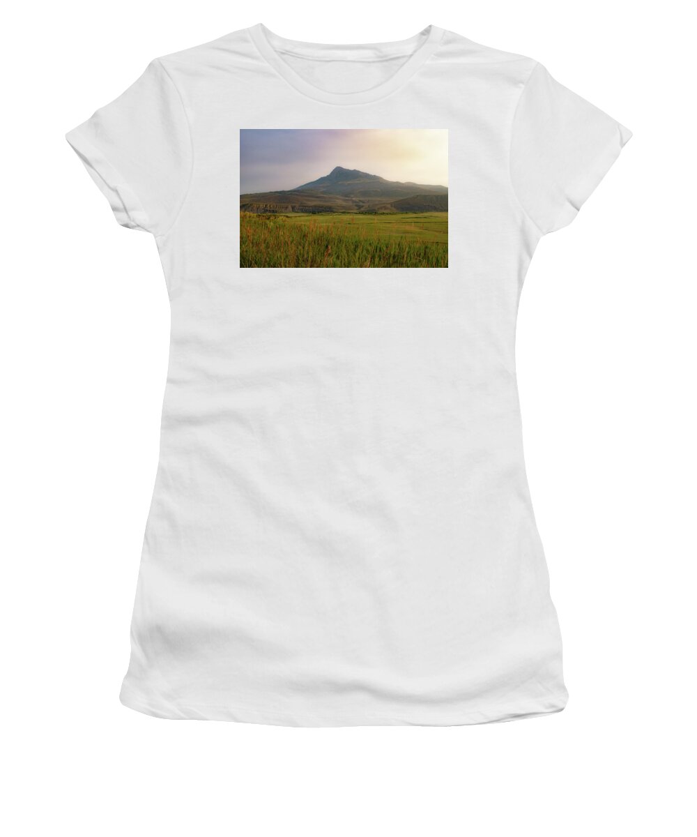 Mountain Women's T-Shirt featuring the photograph Mountain Sunrise by Nicole Lloyd