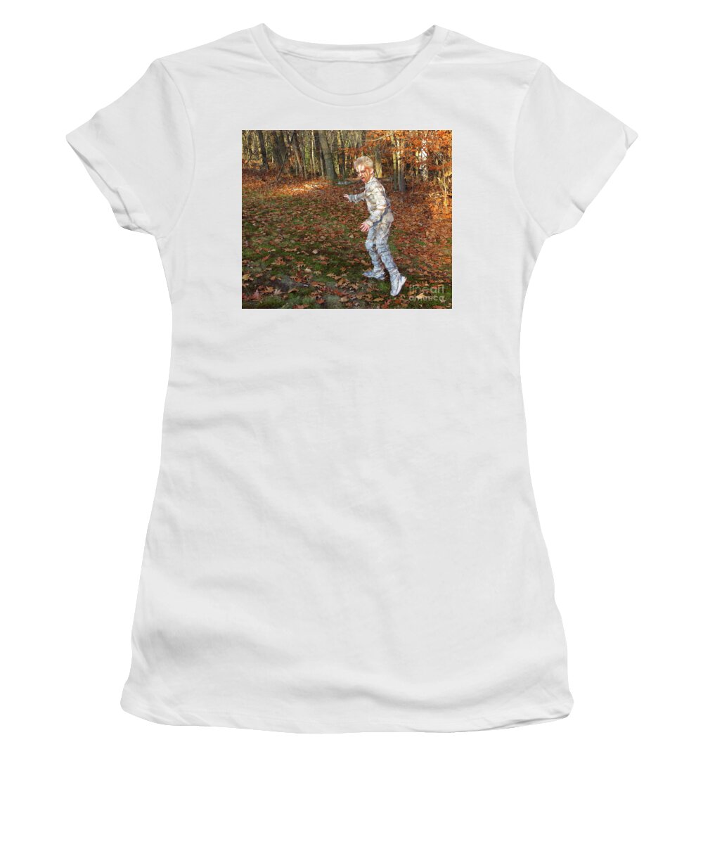 Halloween Women's T-Shirt featuring the photograph Mummy Costume 9 by Amy E Fraser