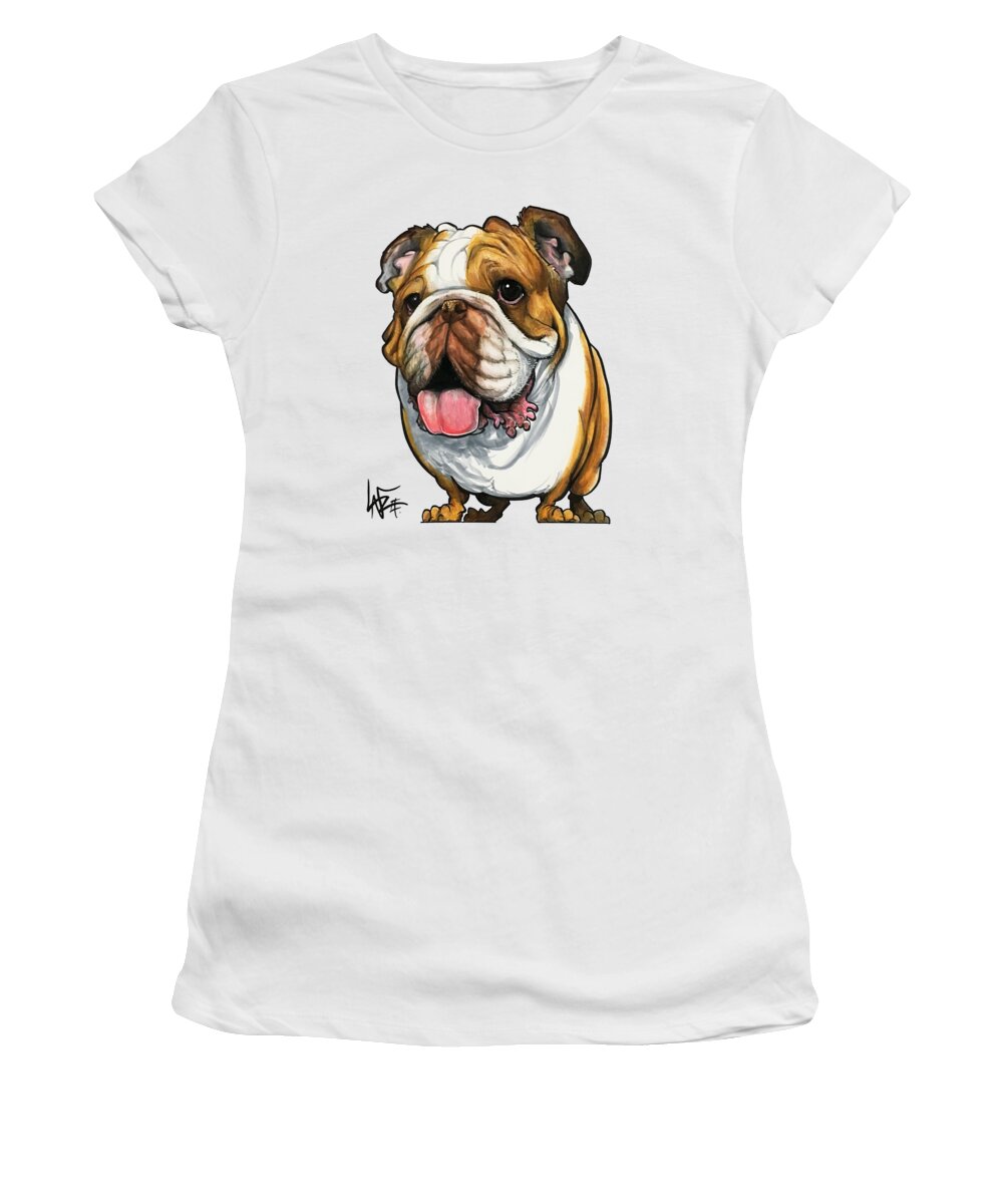 Murphy Women's T-Shirt featuring the drawing Murphy 4289 by Canine Caricatures By John LaFree