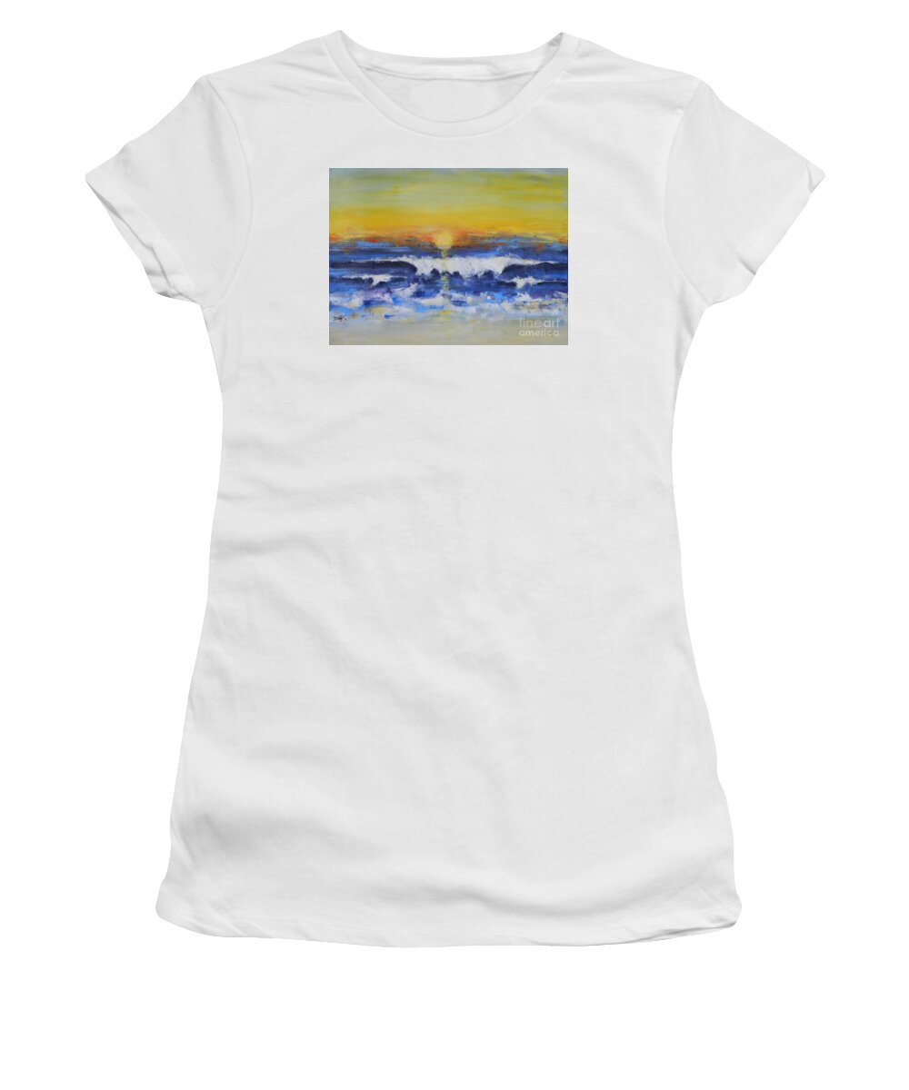 Ocean Women's T-Shirt featuring the painting My Happy Place by Dan Campbell