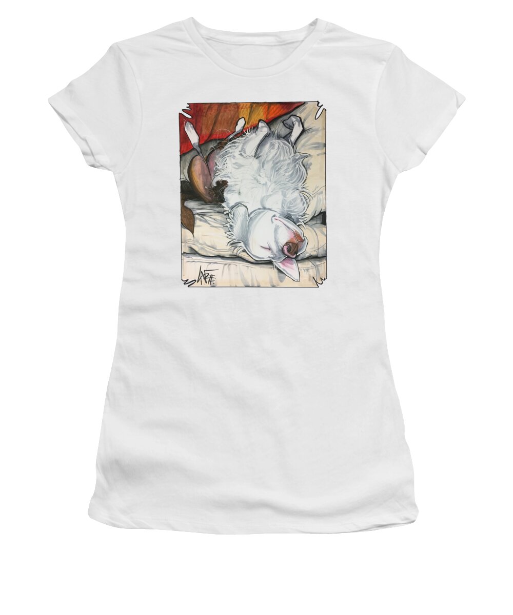Myers Women's T-Shirt featuring the drawing Myers 4786 by Canine Caricatures By John LaFree