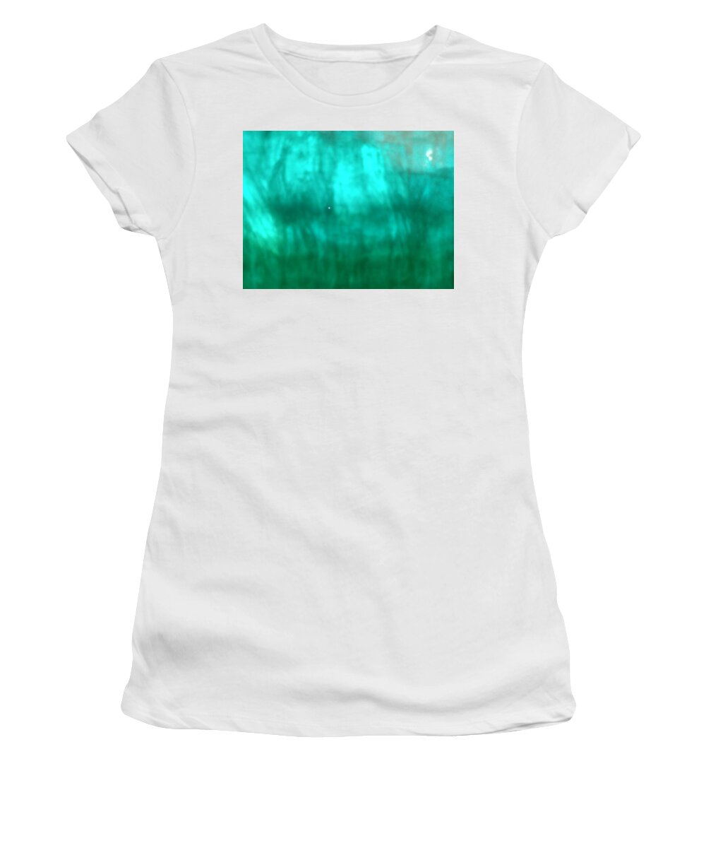 Aquamarine Women's T-Shirt featuring the digital art Nature Blue Pool by Scott S Baker