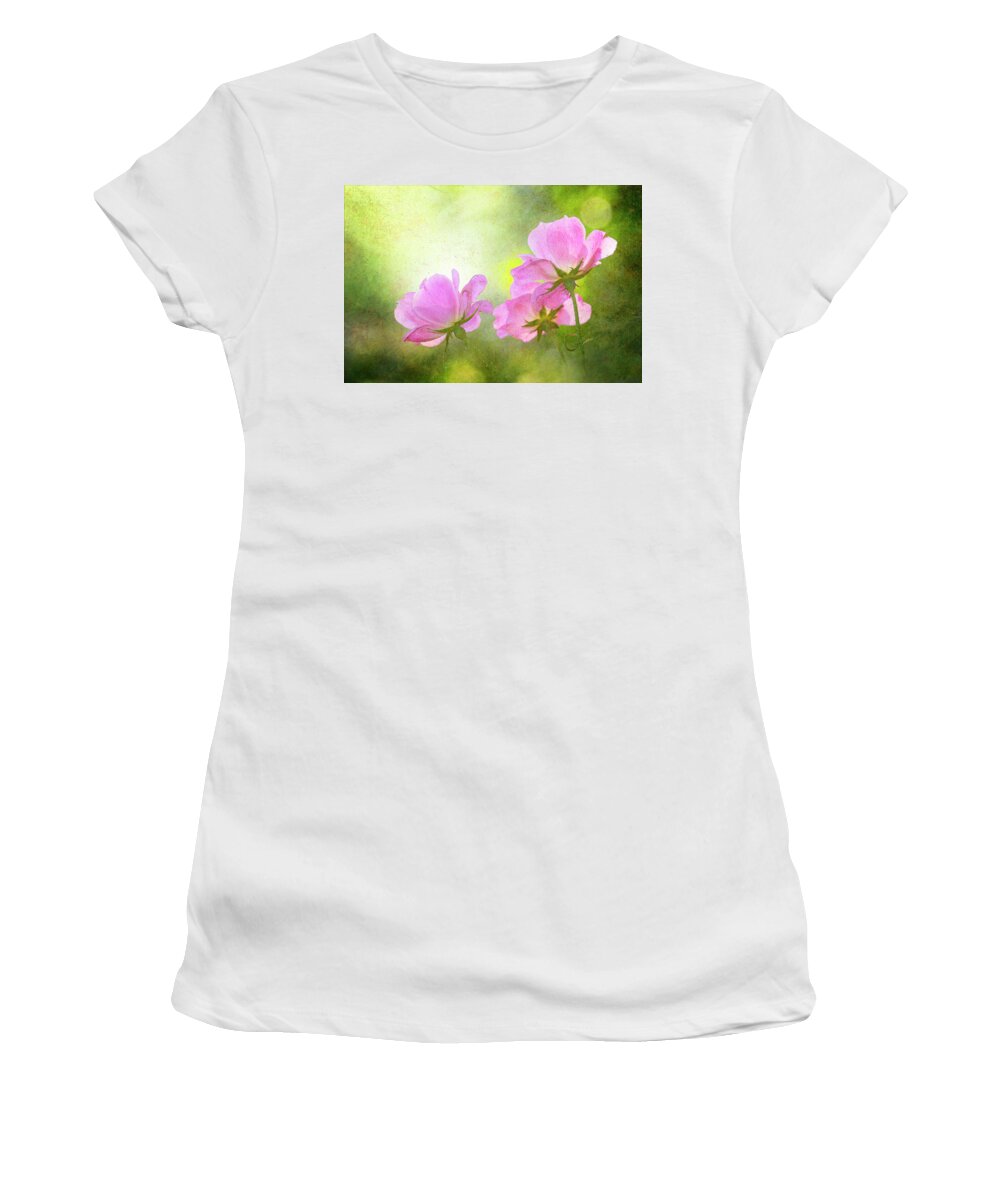 Rose Women's T-Shirt featuring the photograph Roses in Spring by Kathy Adams Clark