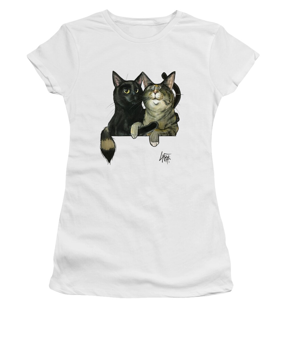 Nichols 4437 Women's T-Shirt featuring the drawing Nichols 4437 by Canine Caricatures By John LaFree