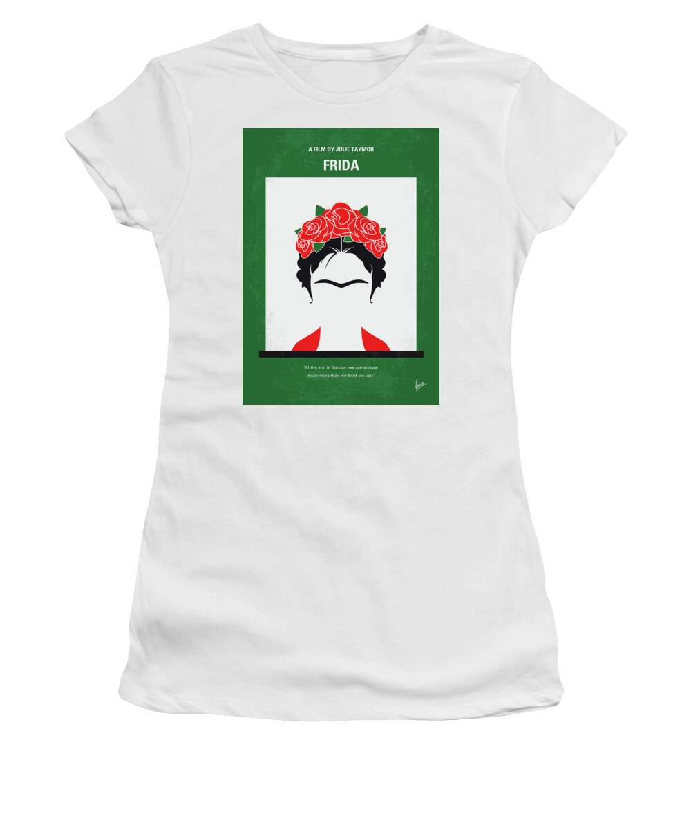 Frida Women's T-Shirt featuring the digital art No1025 My Frida minimal movie poster by Chungkong Art