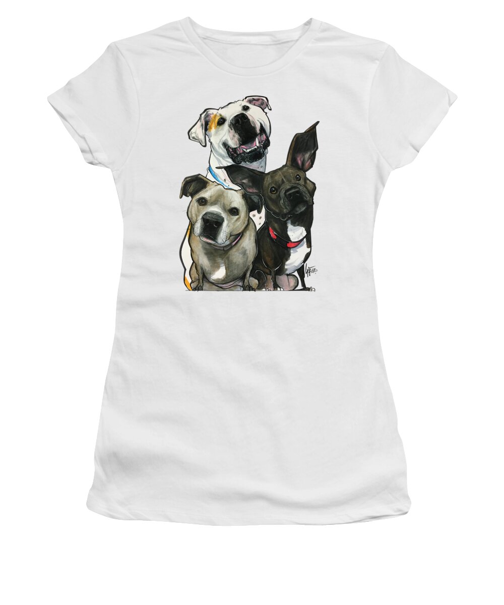 Nofsinger 4750 Women's T-Shirt featuring the drawing Nofsinger 4750 by Canine Caricatures By John LaFree