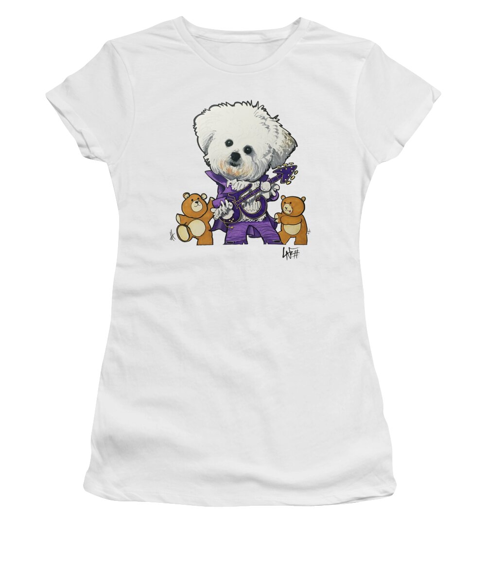 Nuovo Women's T-Shirt featuring the drawing Nuovo 5083 by Canine Caricatures By John LaFree