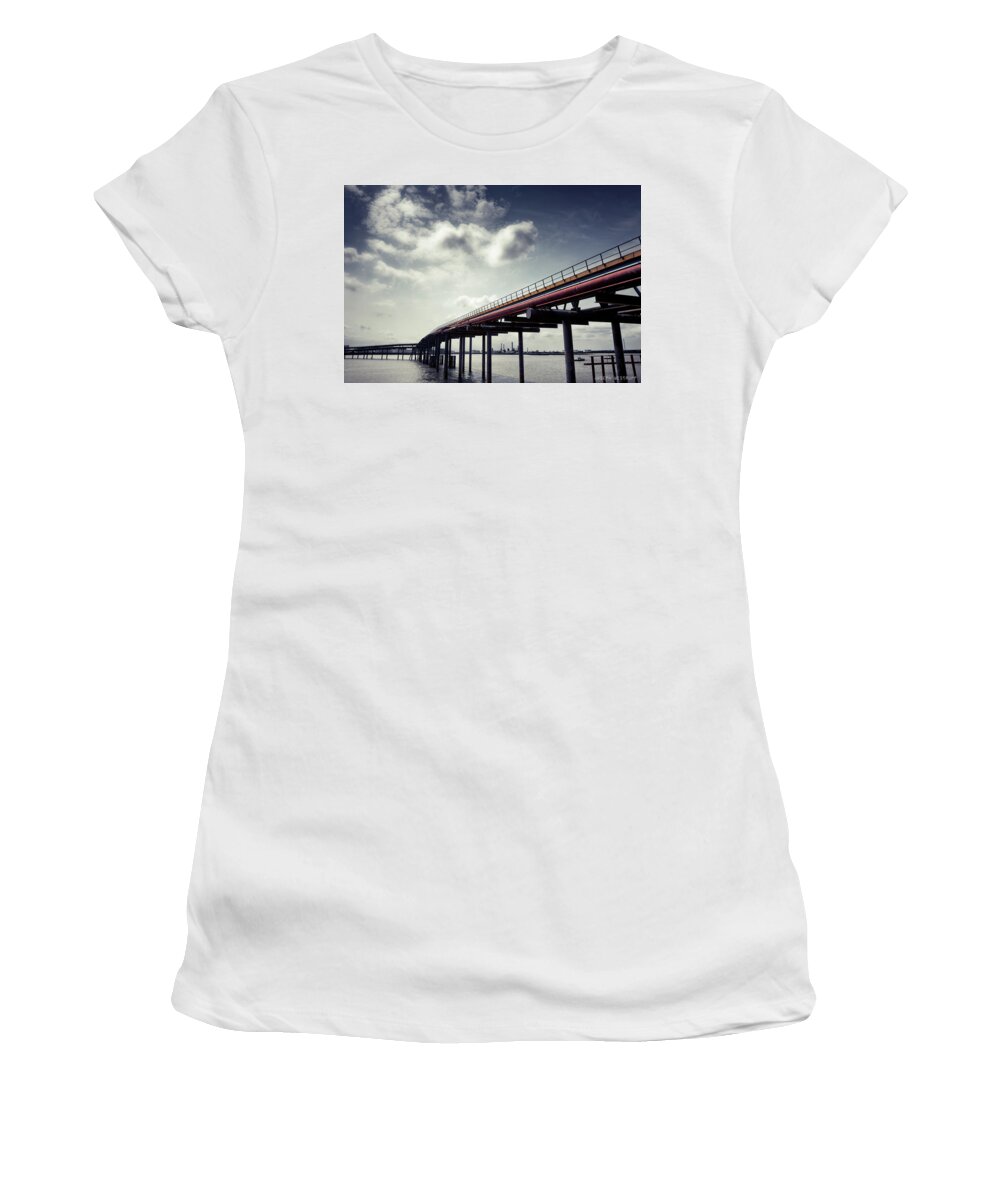 Thames Women's T-Shirt featuring the photograph Oil Bridge by Joseph Westrupp
