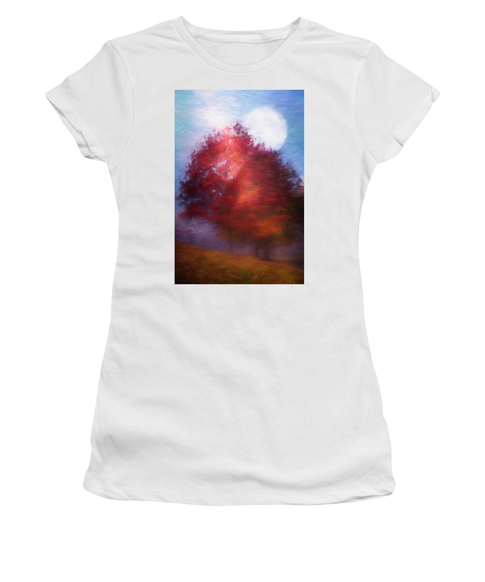 Carolina Women's T-Shirt featuring the photograph On the Edge of Nightfall in Watercolors by Debra and Dave Vanderlaan
