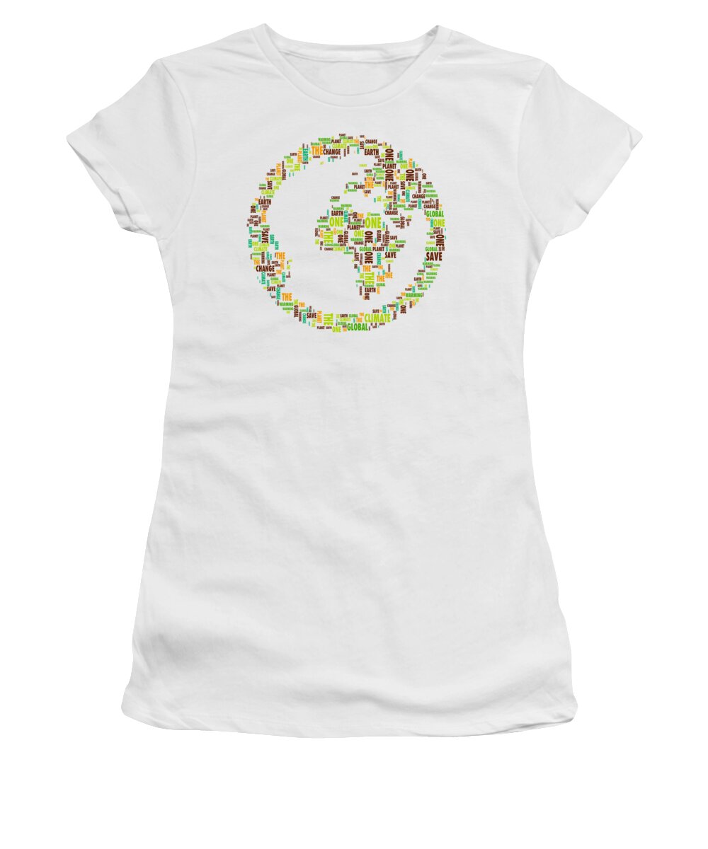 One Planet Women's T-Shirt featuring the digital art One Planet by Susan Maxwell Schmidt