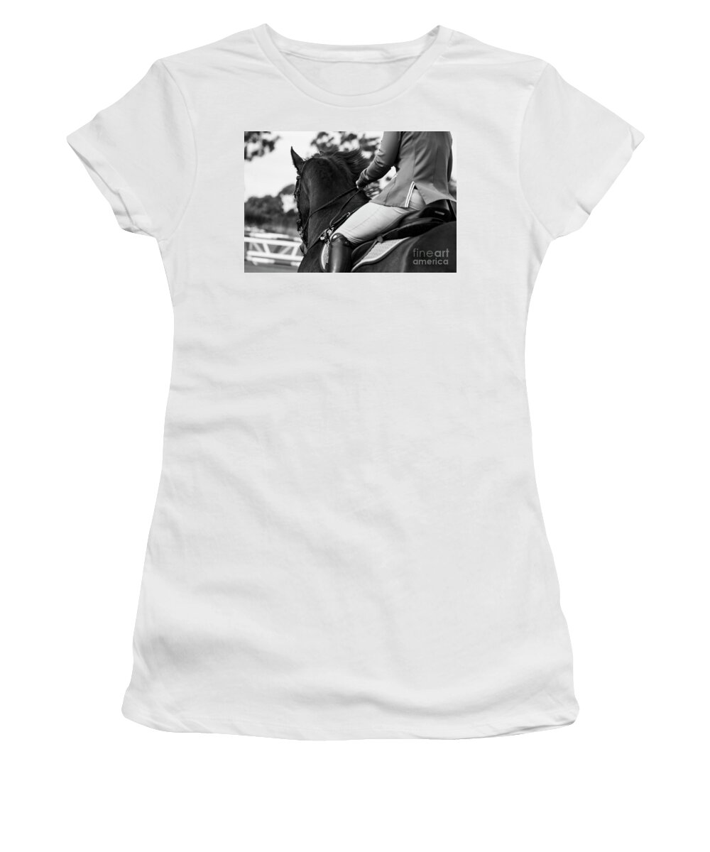 Horse Women's T-Shirt featuring the photograph Outside Rein by Michelle Wrighton