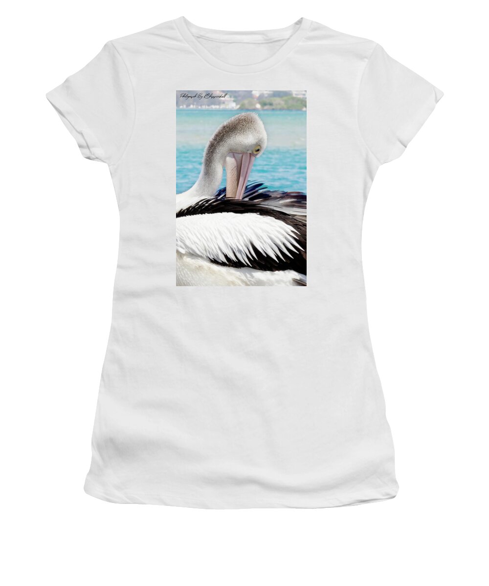 Pelicans Women's T-Shirt featuring the digital art Pelican beauty 99920 by Kevin Chippindall