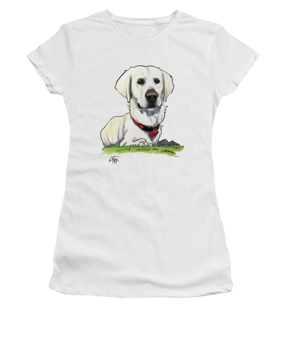 Phillips 4492 Women's T-Shirt featuring the drawing Phillips 4492 by Canine Caricatures By John LaFree