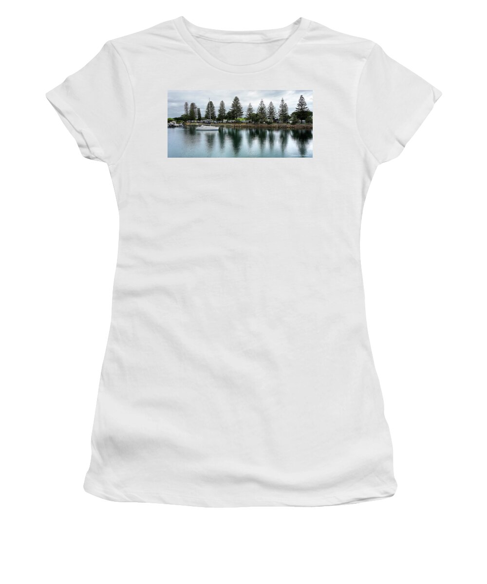 Pine Trees Forster Women's T-Shirt featuring the digital art Pine Trees Forster 877 by Kevin Chippindall