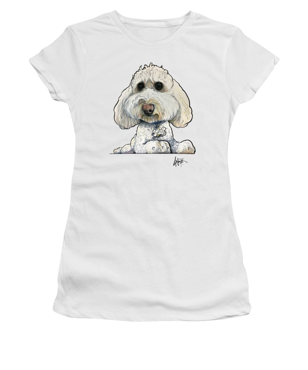Pratt Women's T-Shirt featuring the drawing Pratt 5217 by Canine Caricatures By John LaFree