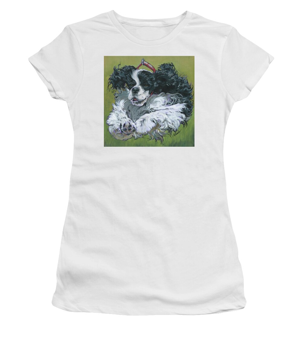 American Cocker Spaniel Women's T-Shirt featuring the painting Preston by Nadi Spencer