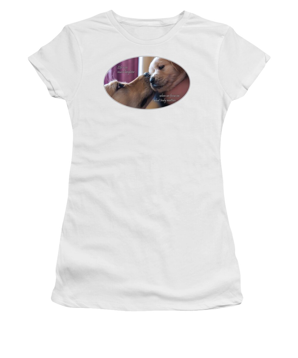 Puppy Women's T-Shirt featuring the photograph Puppy Love by White Mountain Images