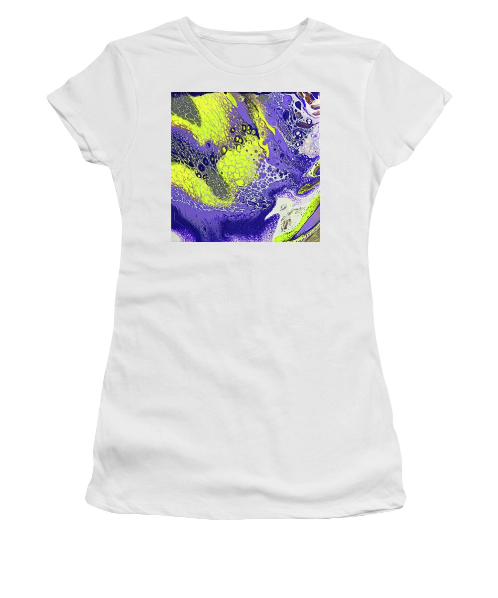 Abstract Painting Women's T-Shirt featuring the photograph Purple and Yellow by Steve DaPonte