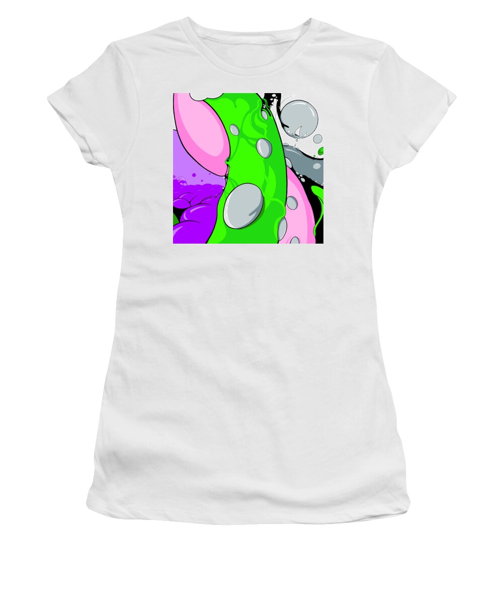  Women's T-Shirt featuring the drawing Reentry for Queen Duvet by Craig Tilley