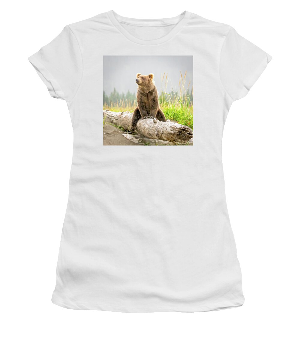 Bear Women's T-Shirt featuring the photograph Ride 'em Cowbear by Jack Bell