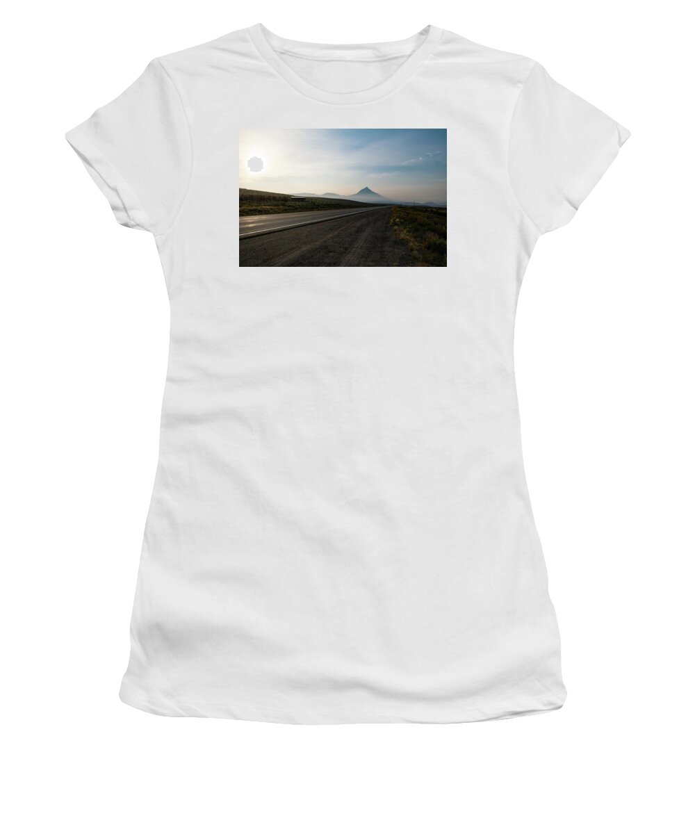 Rural Women's T-Shirt featuring the photograph Road through the Rockies by Nicole Lloyd