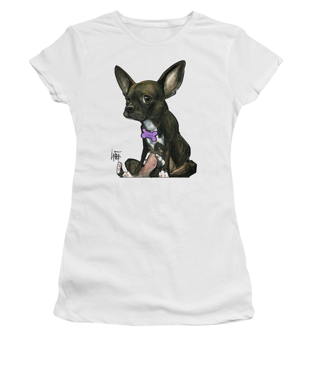 Robinson Women's T-Shirt featuring the drawing Robinson 4816 by Canine Caricatures By John LaFree