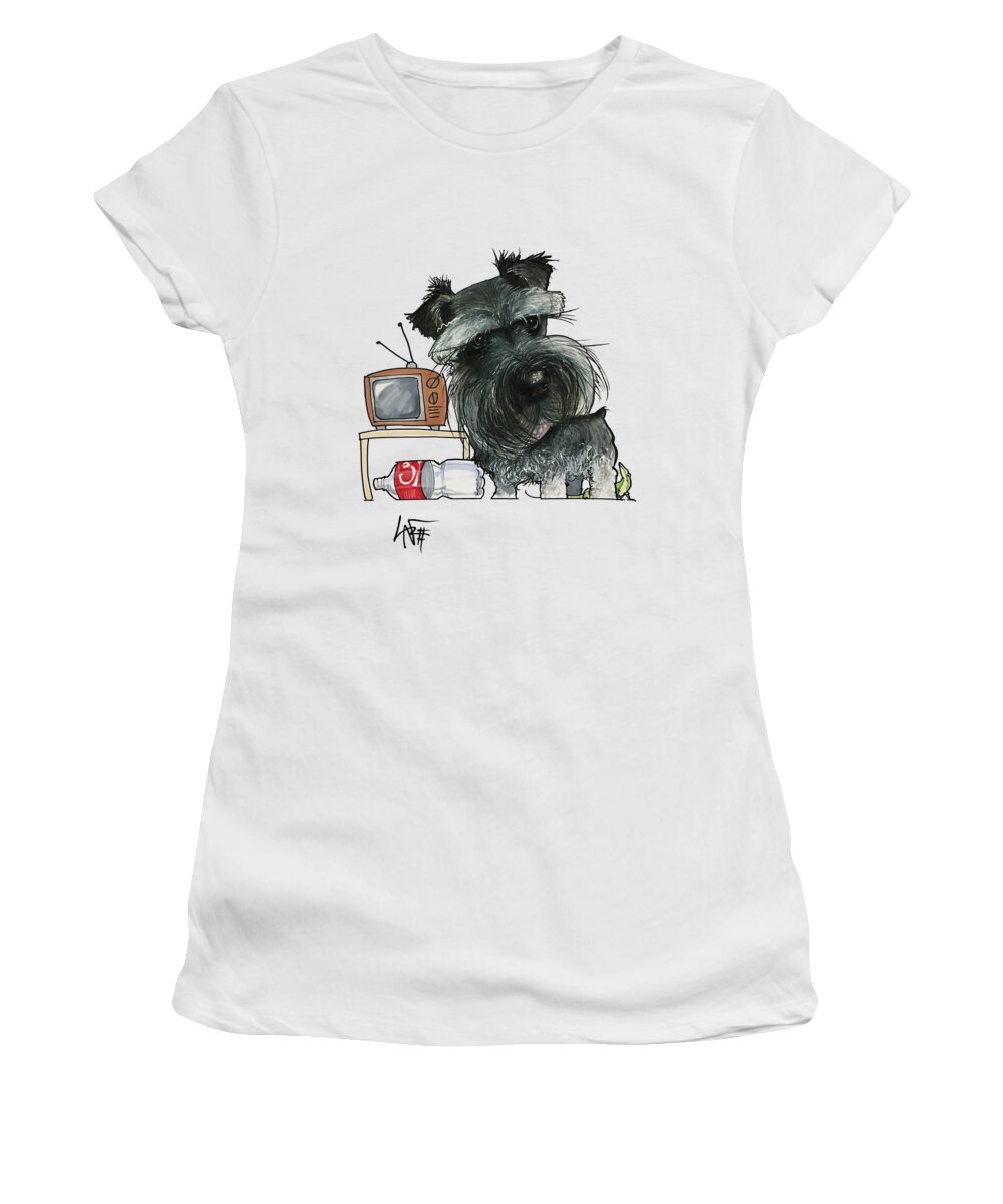 Salac 4534 Women's T-Shirt featuring the drawing Salac 4534 by Canine Caricatures By John LaFree