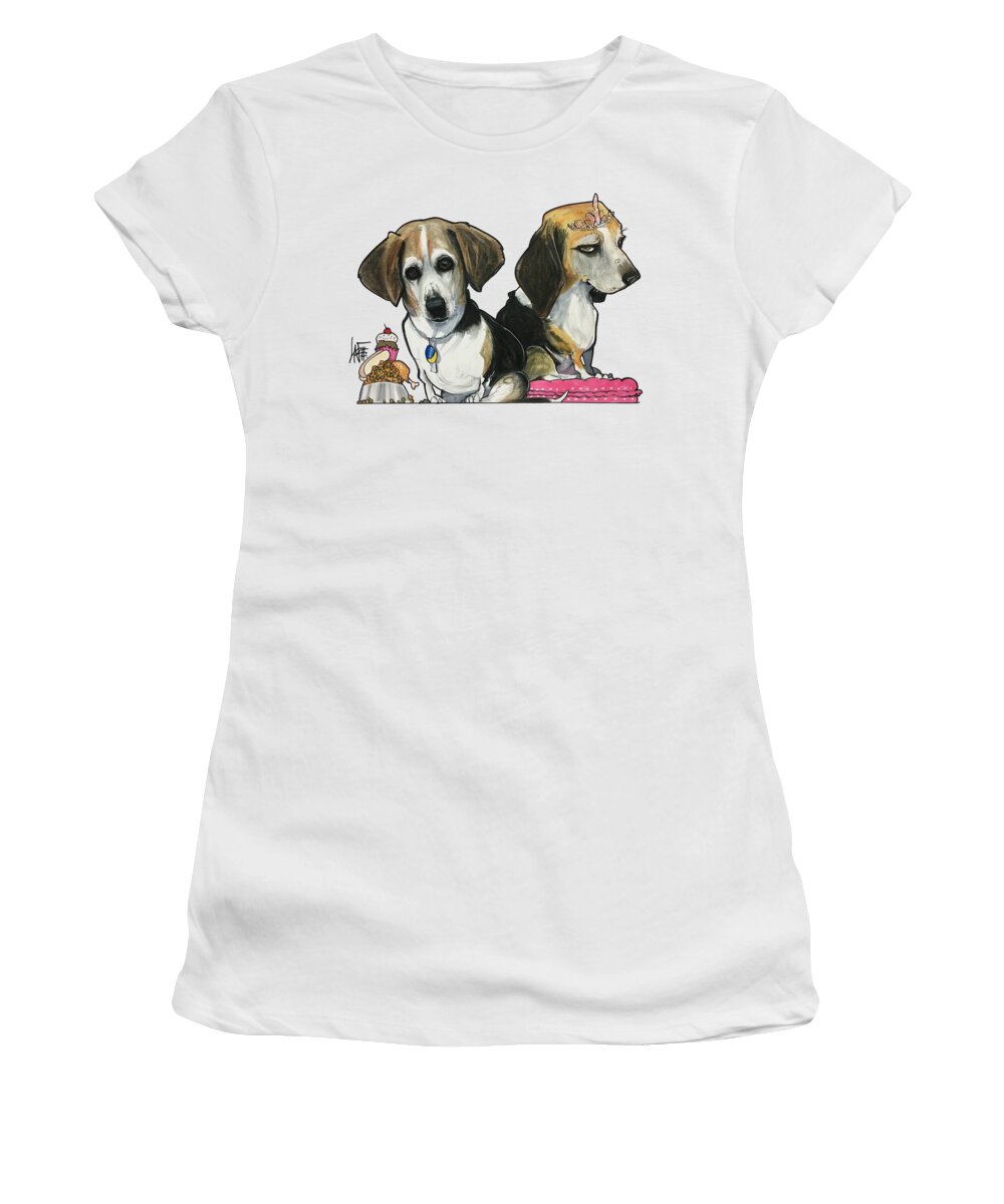 Salzberg 4566 Women's T-Shirt featuring the drawing Salzberg 4566 by Canine Caricatures By John LaFree