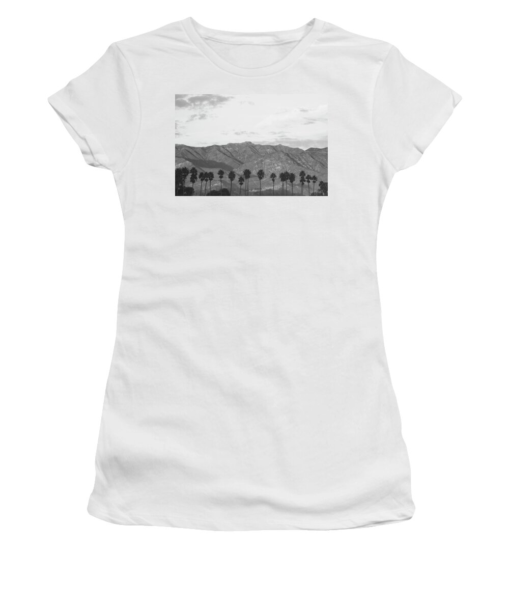 Photography Women's T-Shirt featuring the photograph Scenic Mountainous Landscape With Palm by Panoramic Images