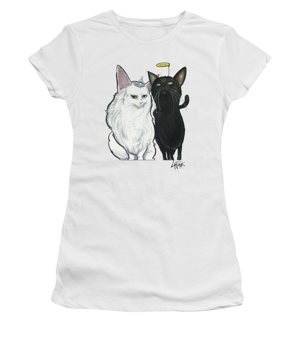 Scott 4737 Women's T-Shirt featuring the drawing Scott 4737 by Canine Caricatures By John LaFree