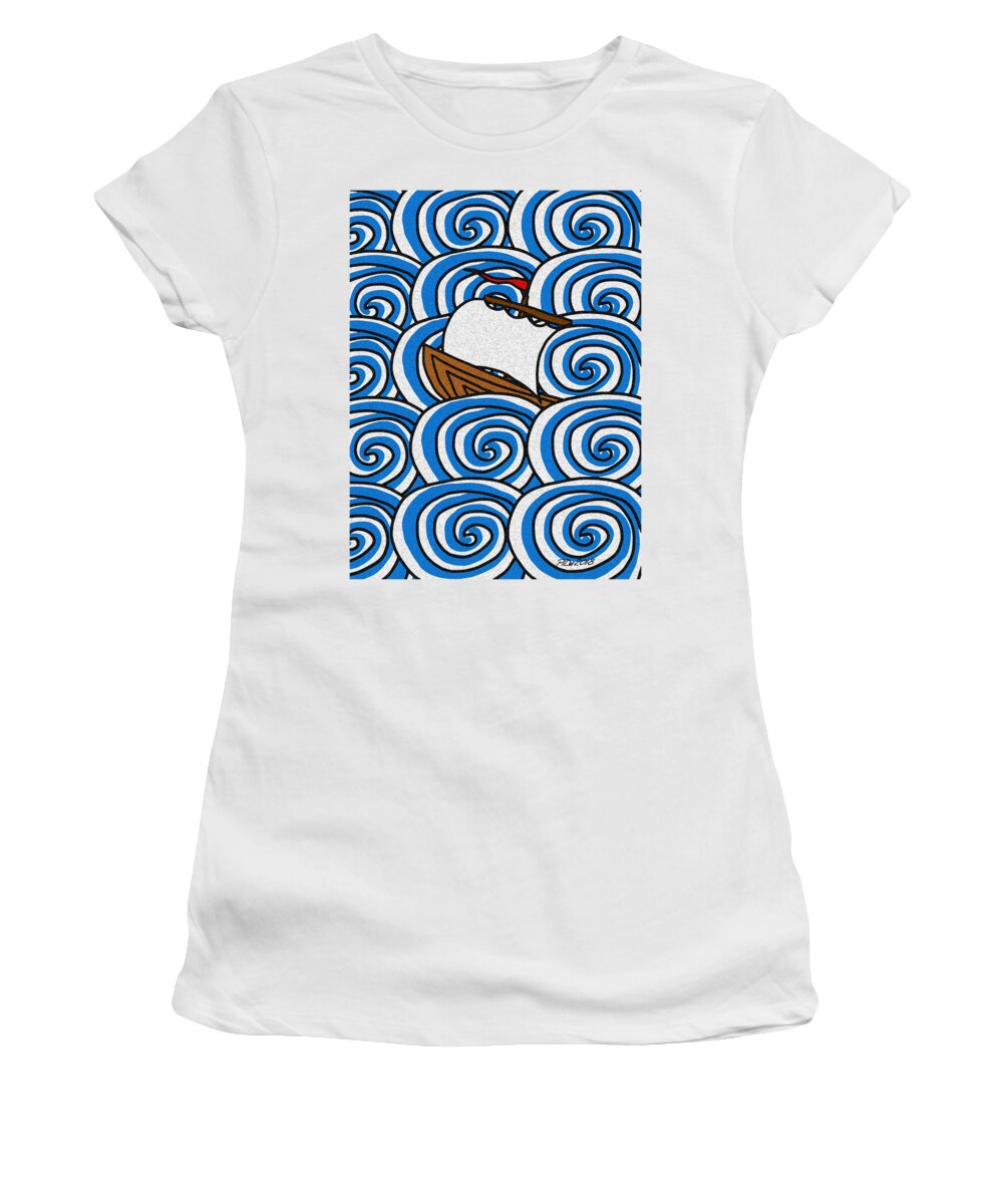 Sea Women's T-Shirt featuring the digital art Sea Voyage by Piotr Dulski