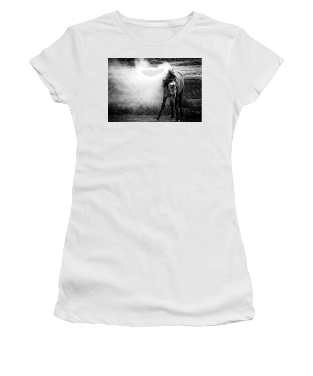 Wild Horse Women's T-Shirt featuring the photograph Shake it by Mary Hone