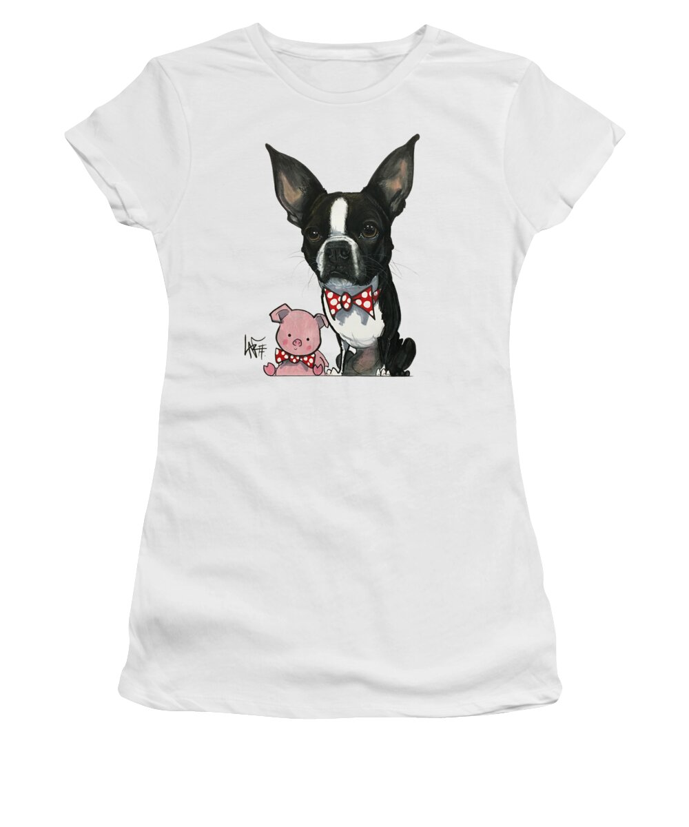 Slagel Women's T-Shirt featuring the drawing Slagel 5143 by Canine Caricatures By John LaFree