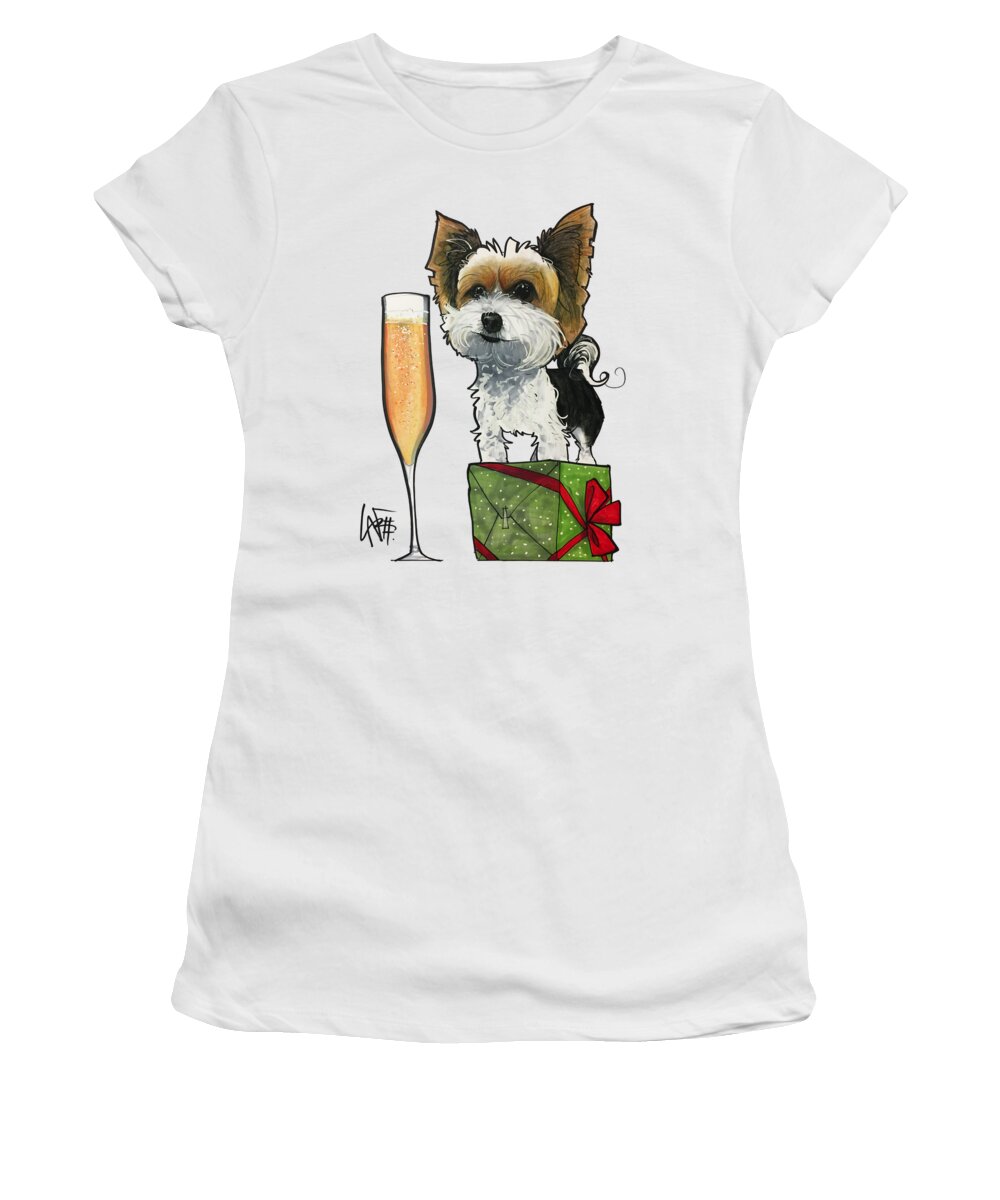 Smith 4459 Women's T-Shirt featuring the drawing Smith 4459 by Canine Caricatures By John LaFree