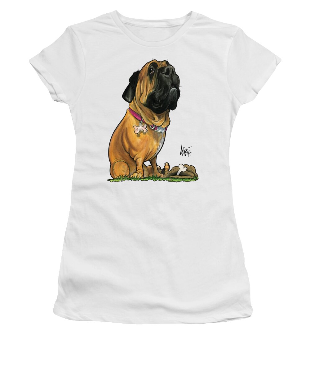 Smith Women's T-Shirt featuring the drawing Smith 5070 by Canine Caricatures By John LaFree