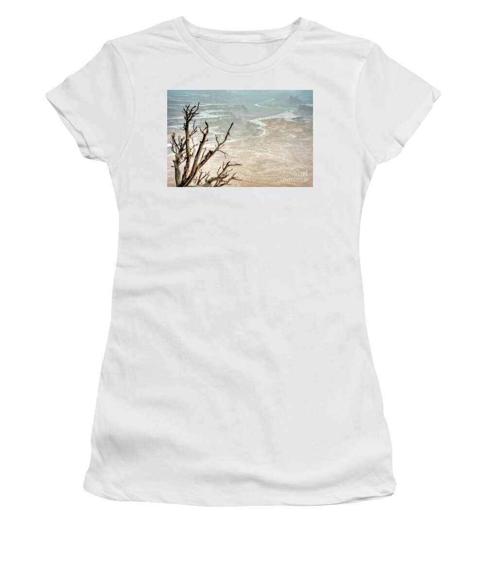 Green River Women's T-Shirt featuring the photograph Snag at dawn by Izet Kapetanovic