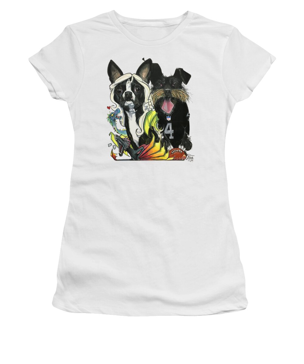 Spengler Women's T-Shirt featuring the drawing Spengler 5183 by Canine Caricatures By John LaFree