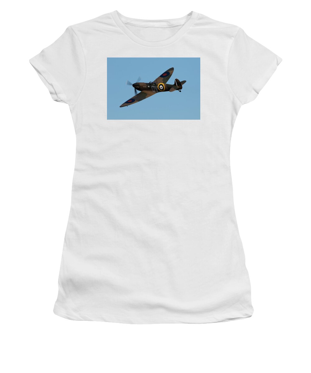 Spitfire N3200 Women's T-Shirt featuring the photograph Spitfire N3200 by Airpower Art