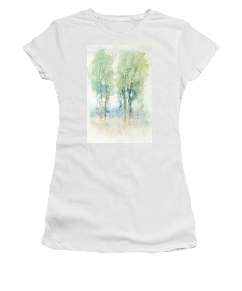 Landscapes & Seascapes+woodland & Trees Women's T-Shirt featuring the painting Spontaneous Landscape I by Tim Otoole