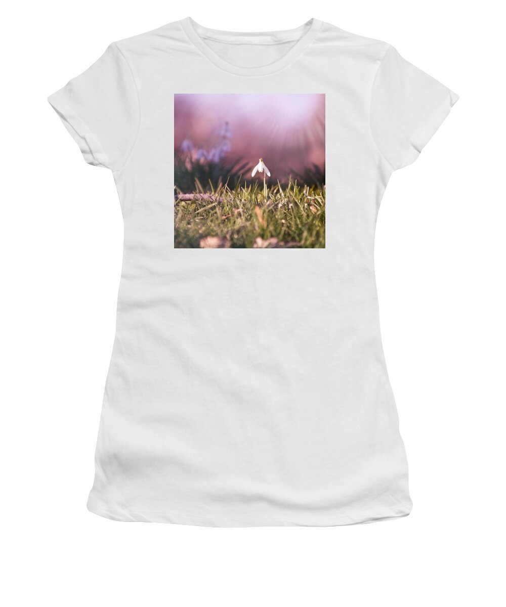 Snowdrop Women's T-Shirt featuring the photograph Spring Day by Jaroslav Buna