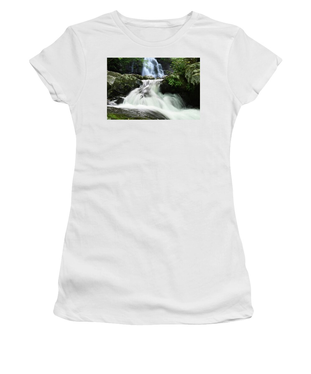 Tennessee Women's T-Shirt featuring the photograph Spruce Flats Falls 1 by Phil Perkins