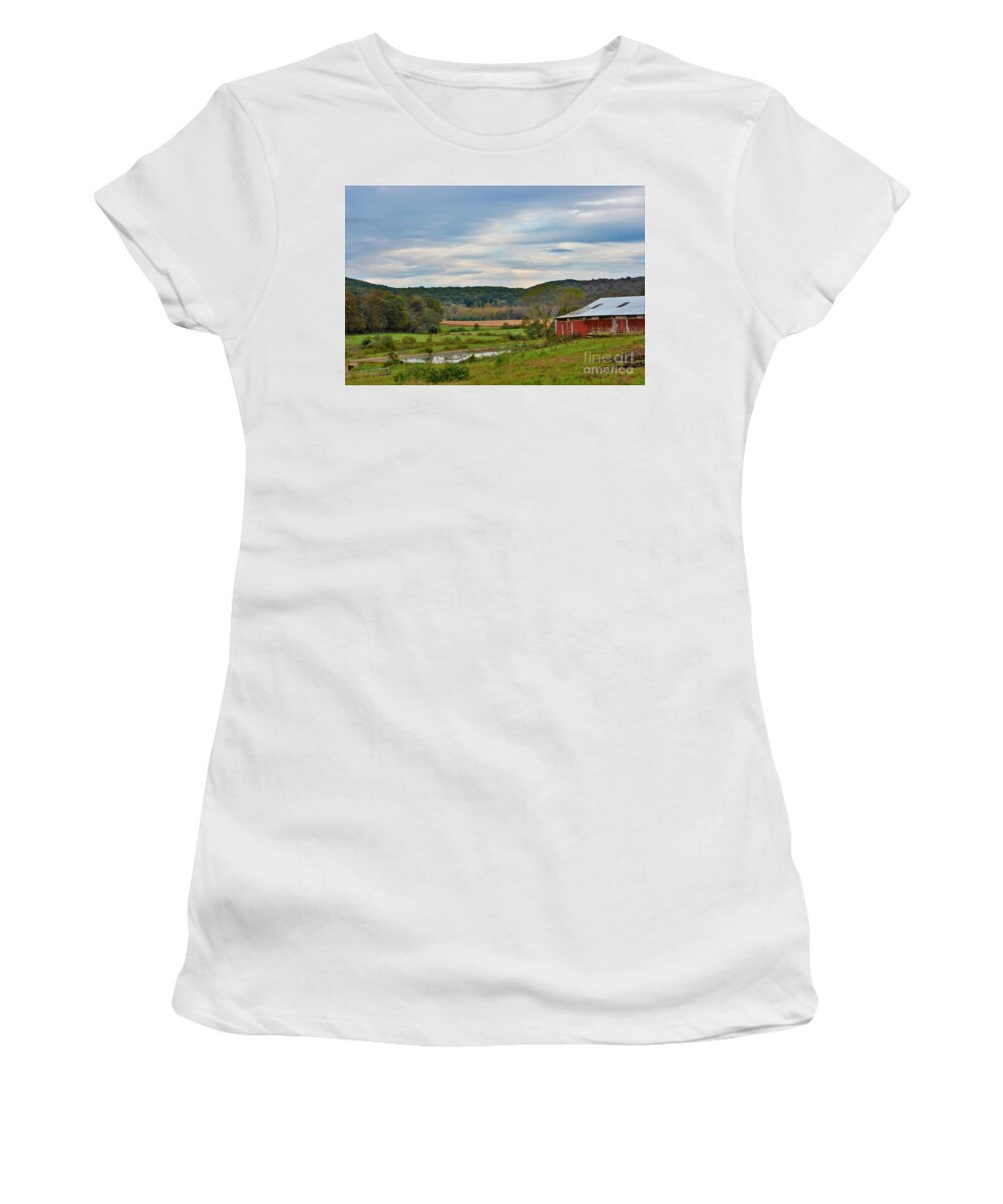 Landscape Women's T-Shirt featuring the photograph Still by Dani McEvoy