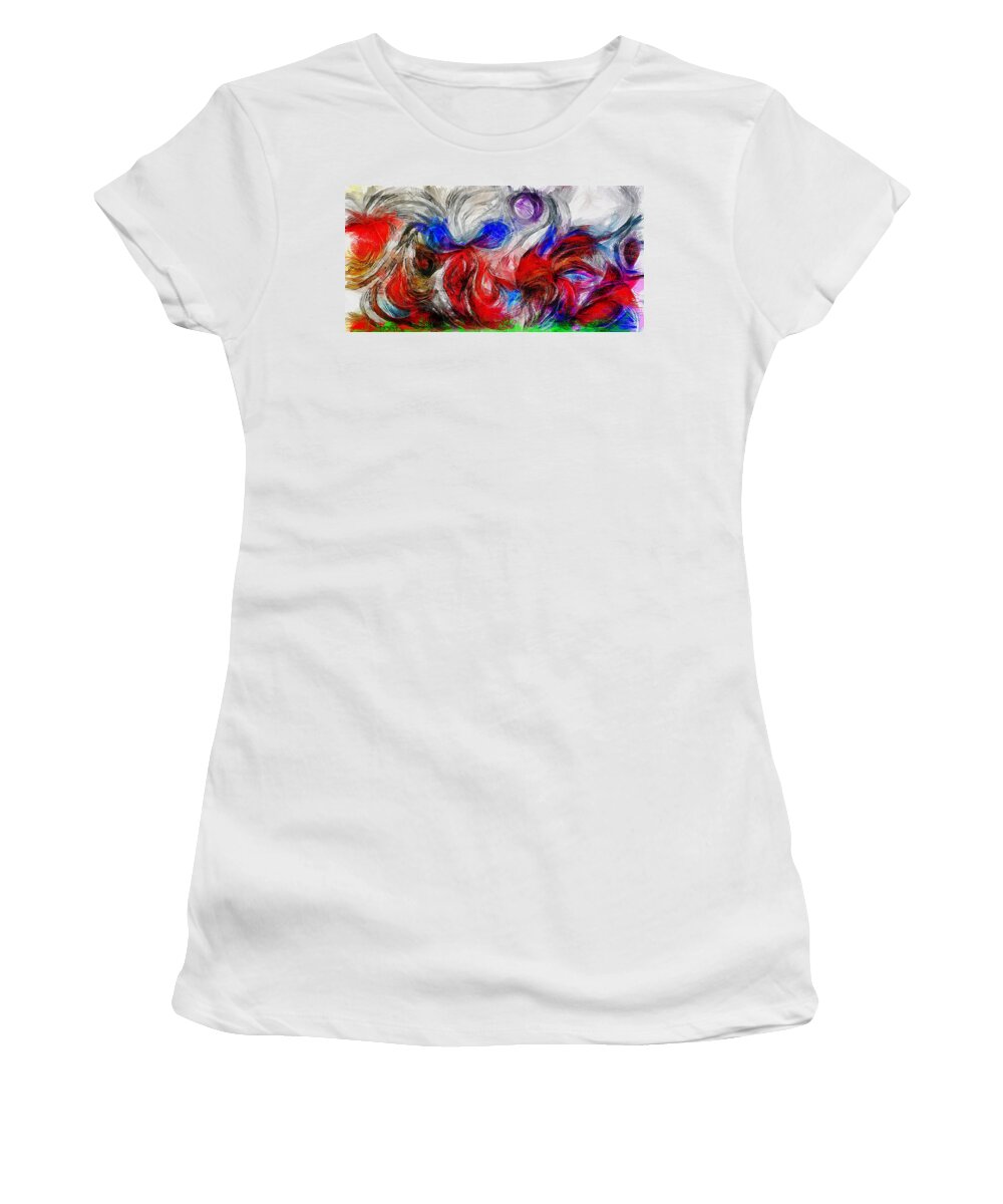 Abstract Women's T-Shirt featuring the digital art Storm by Galeria Trompiz