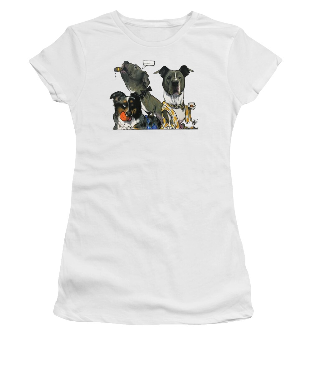Suarez Women's T-Shirt featuring the drawing Suarez 5097 by John LaFree