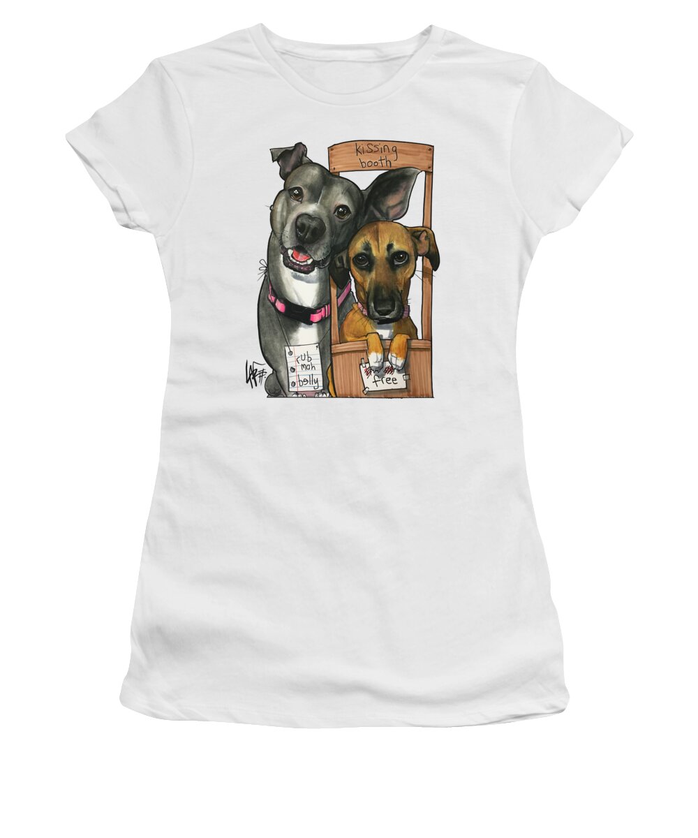 Szondy Women's T-Shirt featuring the drawing Szondy 4282 by Canine Caricatures By John LaFree