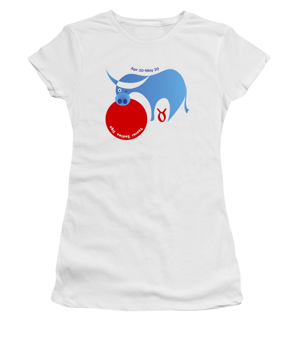 Animal Women's T-Shirt featuring the digital art Taurus - Bull by Ariadna De Raadt