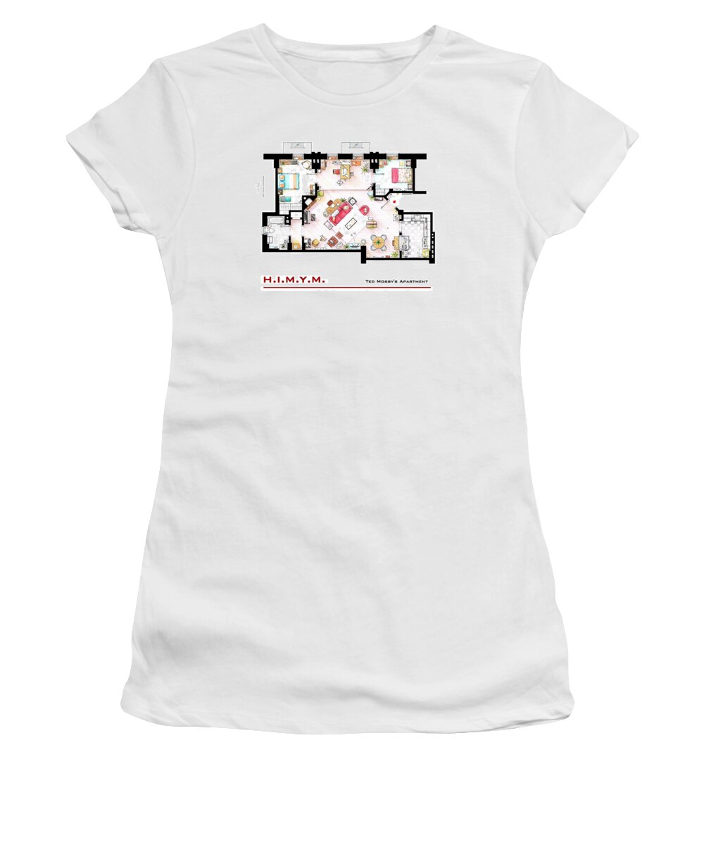 Ted Mosby's apartment HIMYM Women's T-Shirt by Inaki Aliste Lizarralde - Pixels