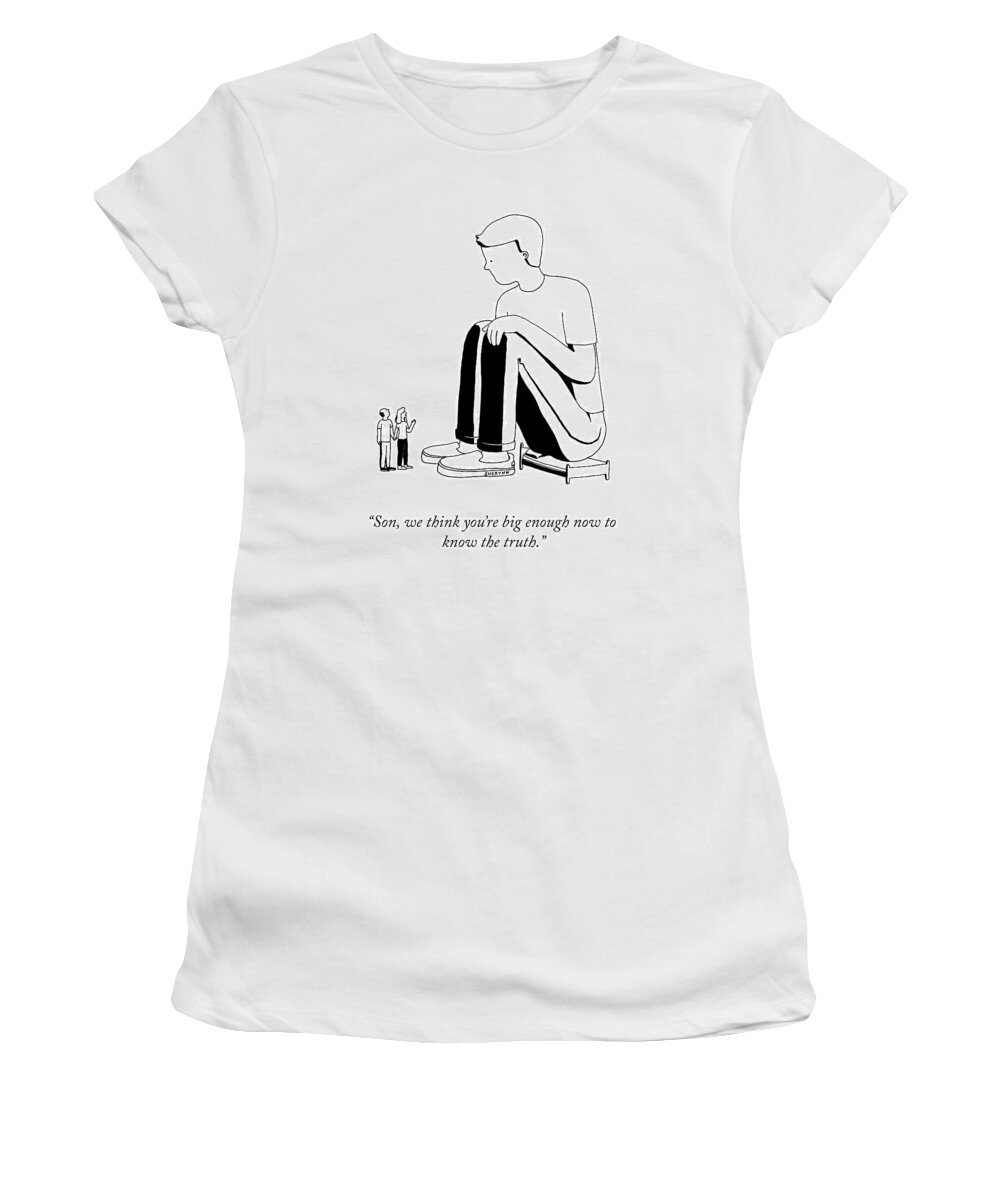 “son Women's T-Shirt featuring the drawing The Truth by Suerynn Lee