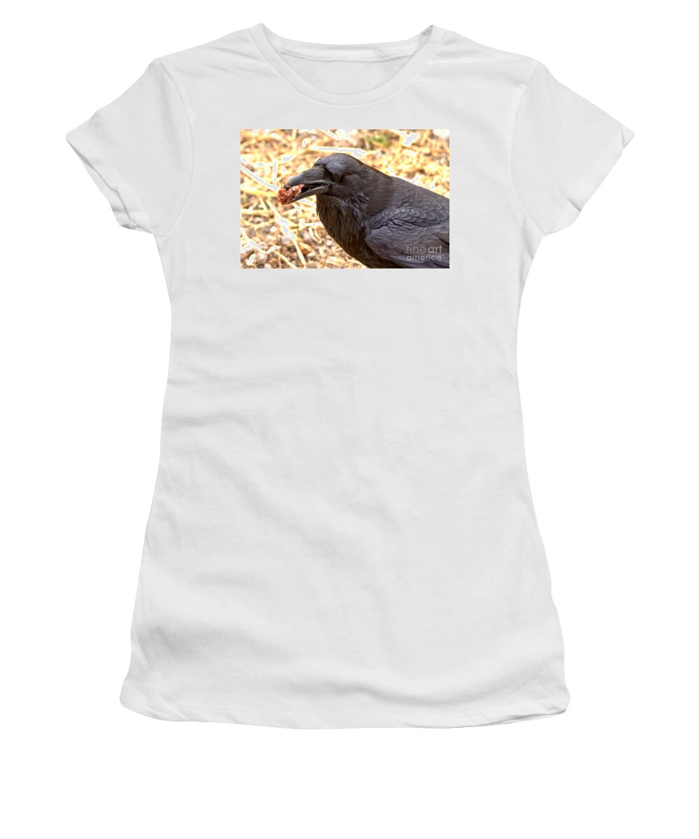 Raven Women's T-Shirt featuring the photograph The Ultimate Scavenger by Adam Jewell