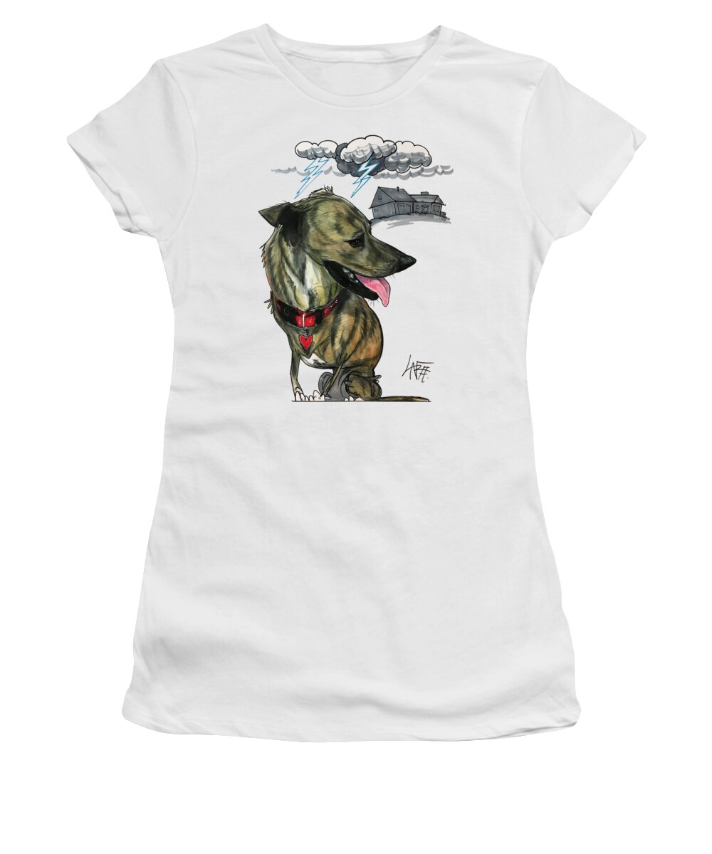 Thiel 4214 Women's T-Shirt featuring the drawing Thiel 4214 by Canine Caricatures By John LaFree